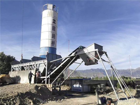 W pełni automatyczna instalacja do mieszania gleby stabilizowanej żwirem z pionowym silosem na cement
