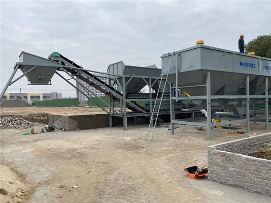 Skomputeryzowany mobilny sprzęt do mieszania gleby 120 kW z poziomym pojemnikiem na cement
